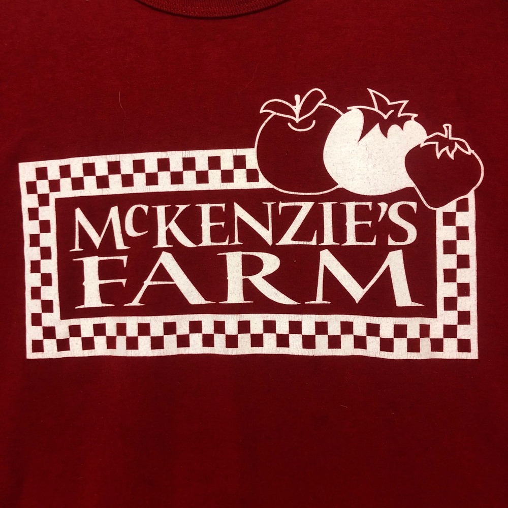 McKenzies Farm Graphic T Shirt Russell Athletic From Farm To Fork Red‎ L